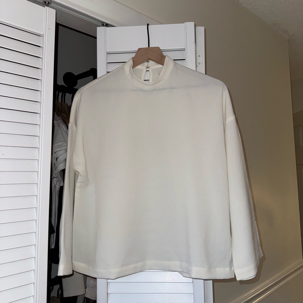 Madewell ‘Moderne Mockneck Top’ in Cream White